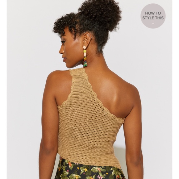 One shoulder. Crochet.- Pull-over style.- - Picture 3 of 4